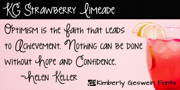KG Strawberry Limeade font preview
