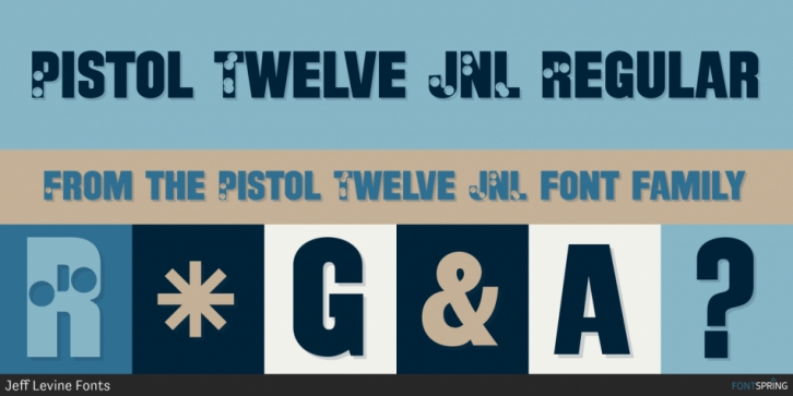 Pistol Twelve JNL font preview