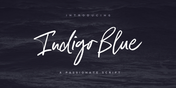 Indigo Blue font preview