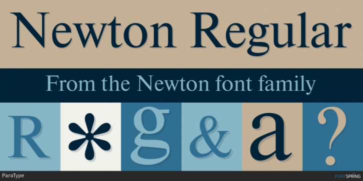Newton font preview