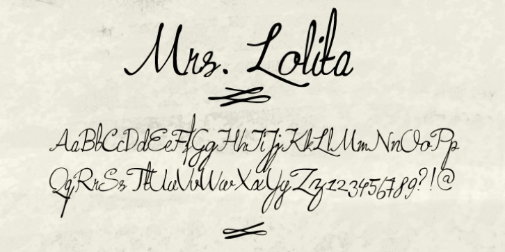 Mrs Lolita font preview