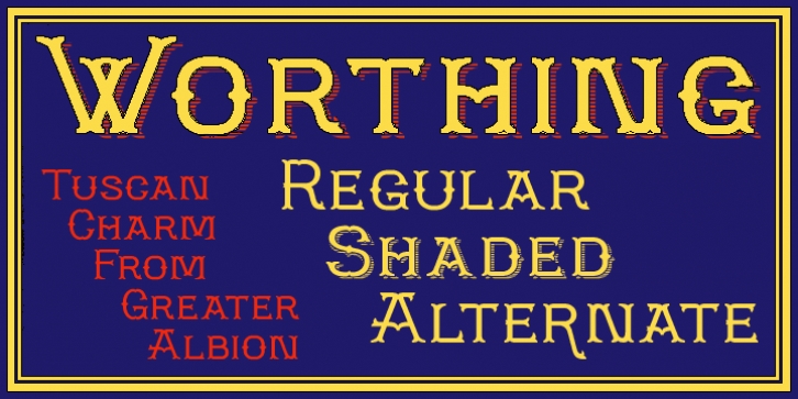 Worthing font preview