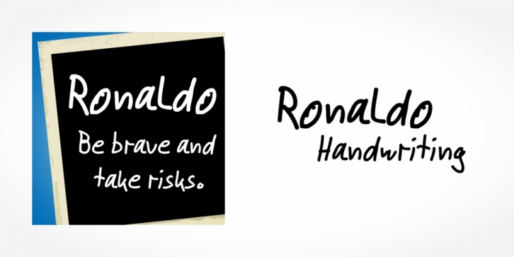Ronaldo Handwriting font preview