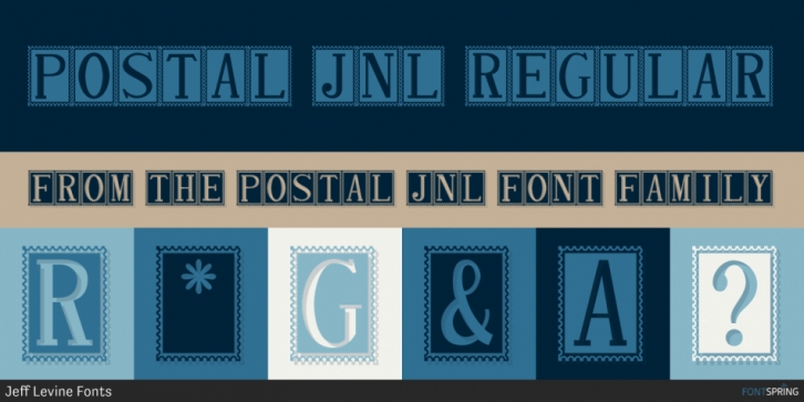 Postal JNL font preview