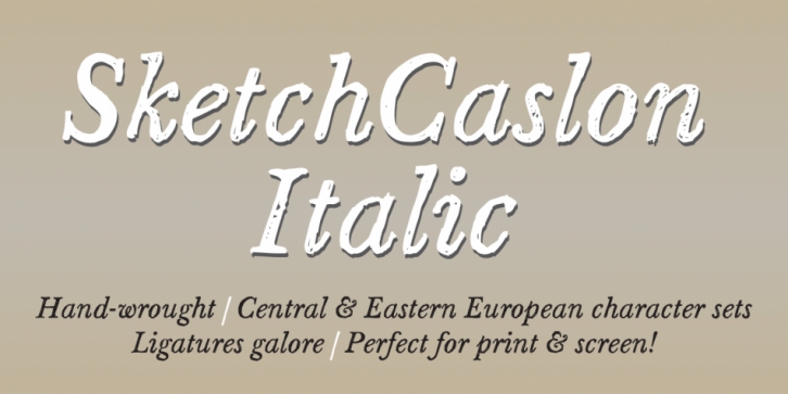 Sketch Caslon Italic font preview