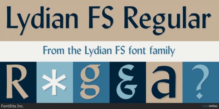Lydian FS font preview