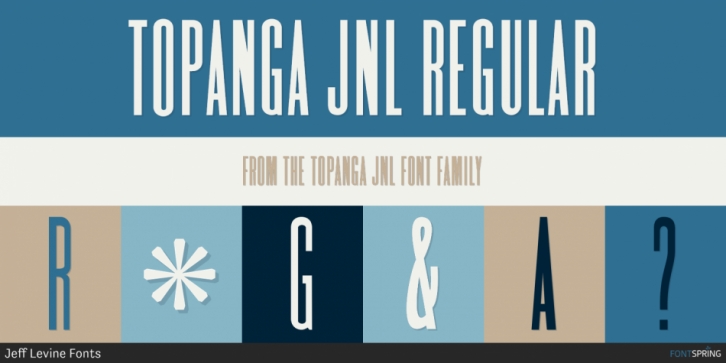 Topanga JNL font preview