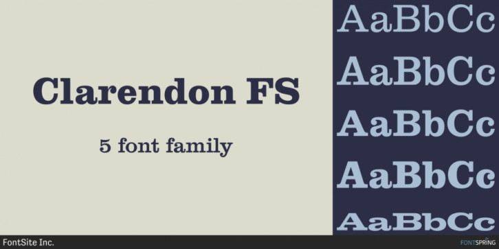 Clarendon FS font preview