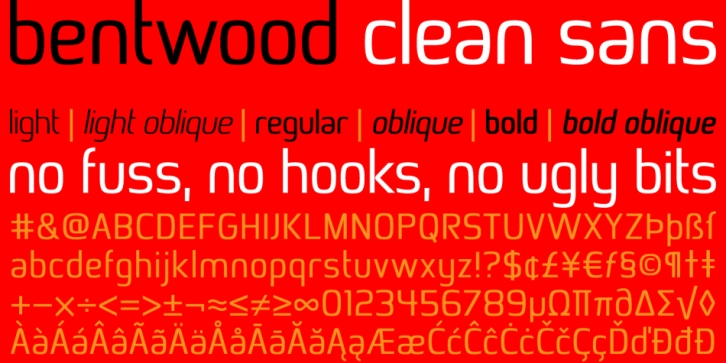 Bentwood font preview