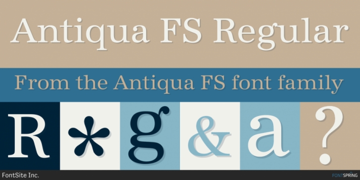 Antiqua FS font preview