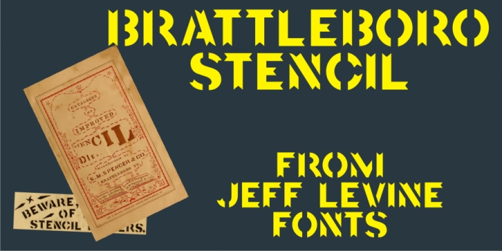 Brattleboro Stencil JNL font preview