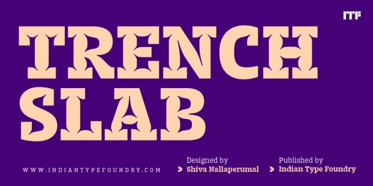 Trench Slab font preview