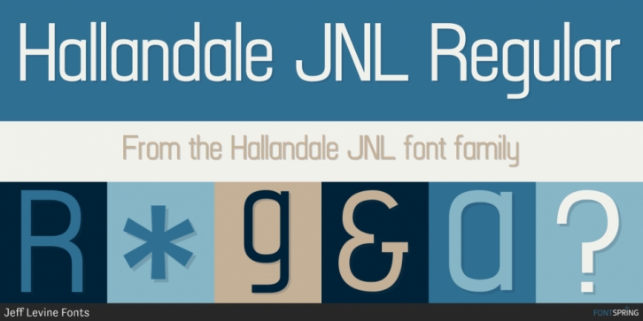 Hallandale JNL font preview