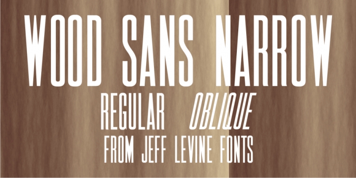 Wood Sans Narrow JNL font preview