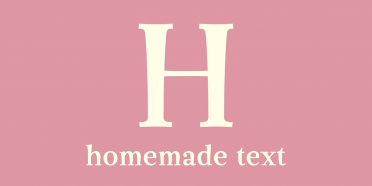 Homemade Text font preview