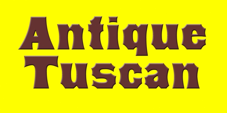 Antique Tuscan font preview
