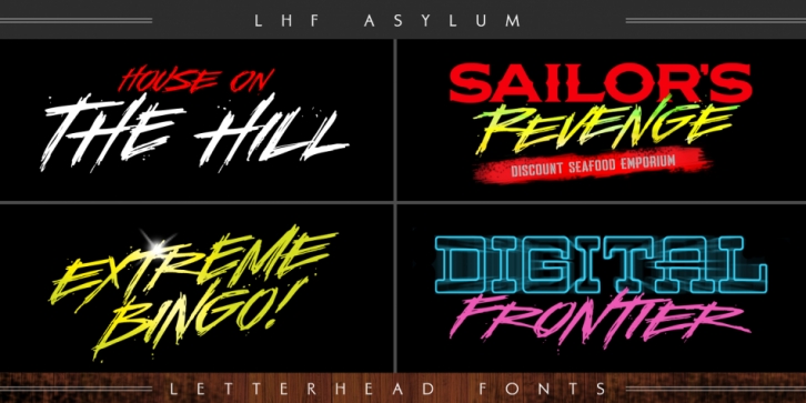 LHF Asylum font preview