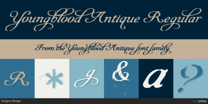 Youngblood Antique font preview
