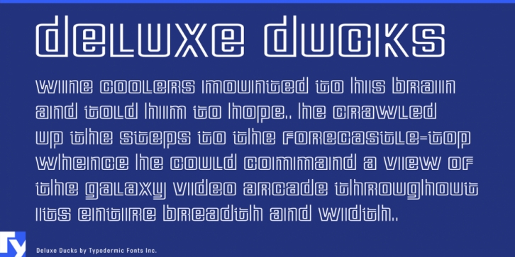 Deluxe Ducks font preview