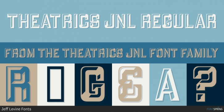 Theatrics JNL font preview