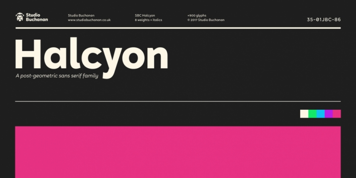 Halcyon font preview