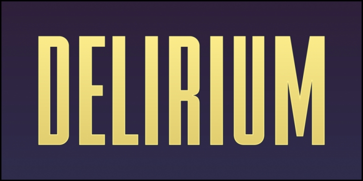 FTY DELIRIUM font preview