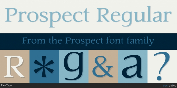 Prospect font preview
