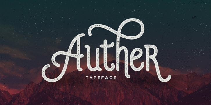 Auther Typeface font preview