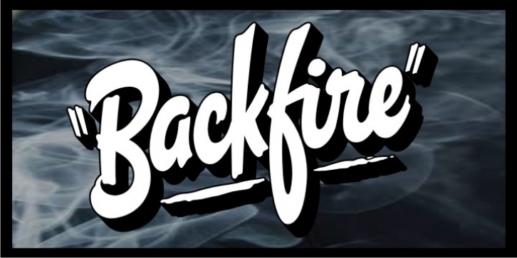 Backfire font preview