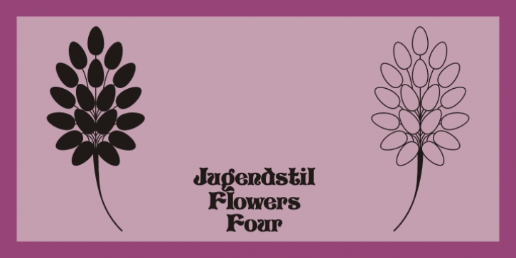 Jugendstil Flowers Four font preview