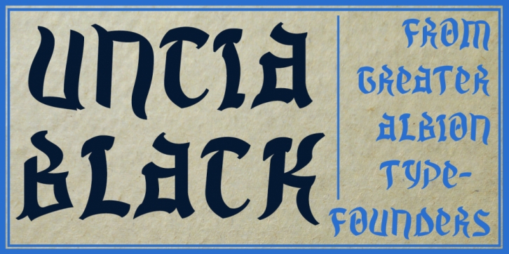 Uncia Black font preview