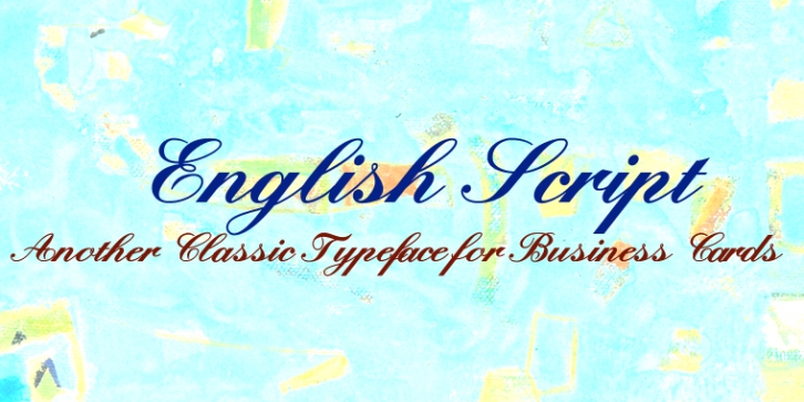 EnglishScript font preview