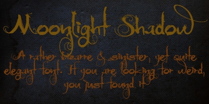 Moonlight Shadow font preview