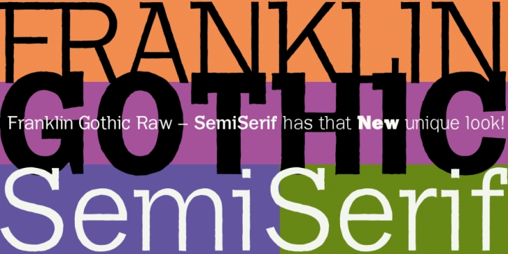 Franklin Gothic Raw Semi Serif font preview