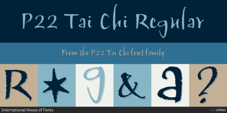P22 Tai Chi font preview