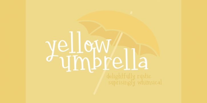 Yellow Umbrella font preview