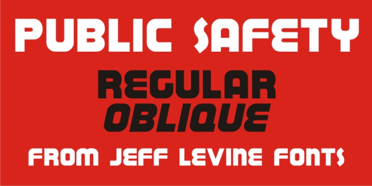 Public Safety JNL font preview