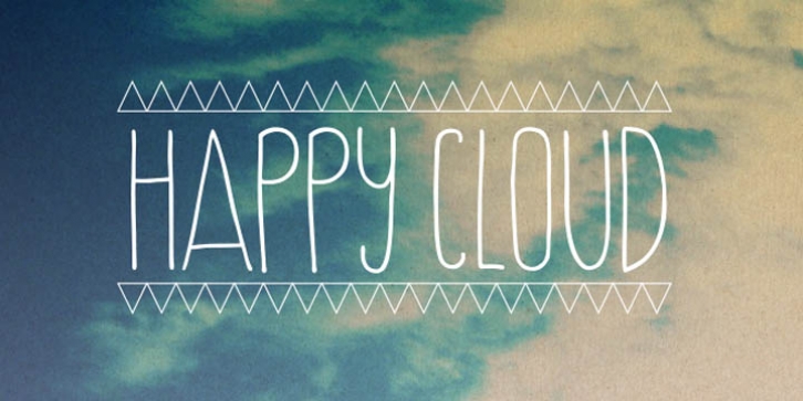 Happy Cloud font preview