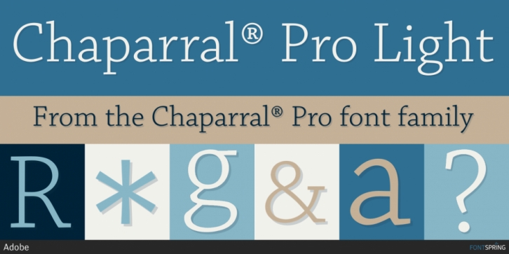 Chaparral Pro font preview