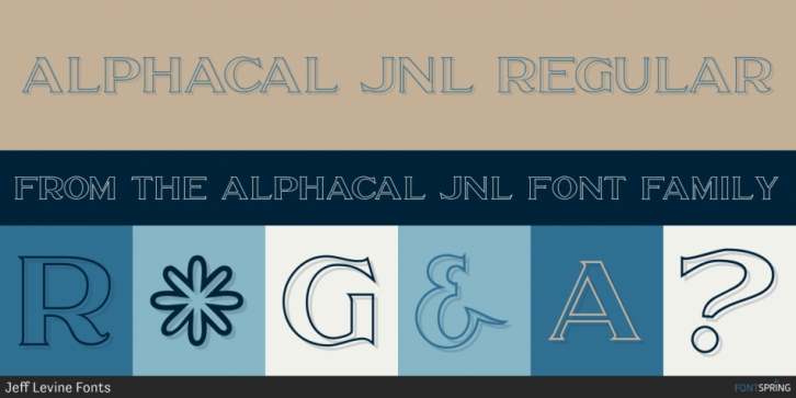 Alphacal JNL font preview