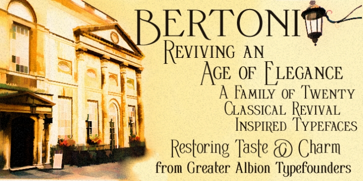 Bertoni font preview