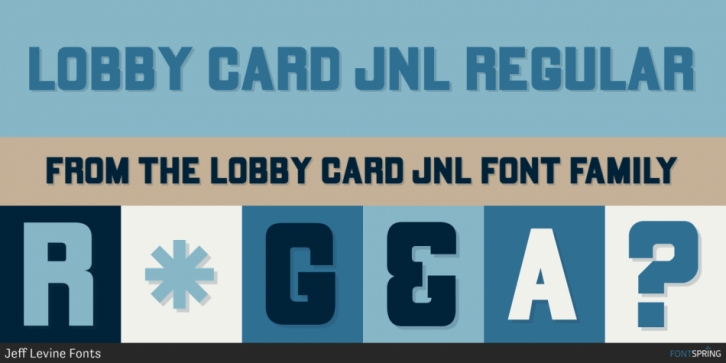 Lobby Card JNL font preview
