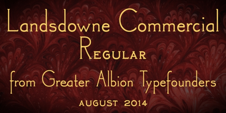 Landsdowne-Commercial font preview