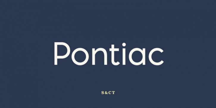 Pontiac font preview