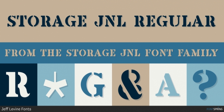 Storage JNL font preview