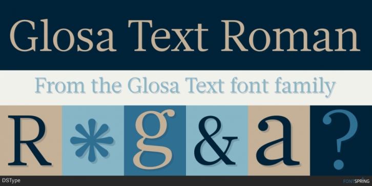 Glosa Text font preview