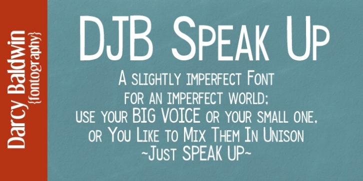 DJB Speak Up font preview