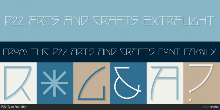 P22 Arts and Crafts font preview